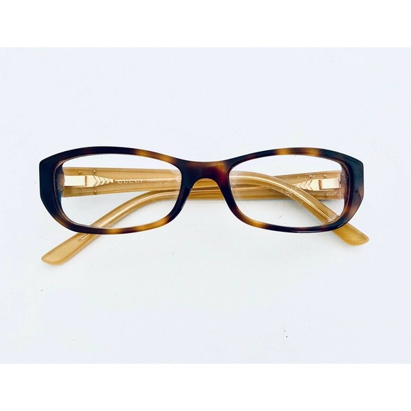 Gucci Tortoise Rectangular Frame Glasses - Picture 8 of 12